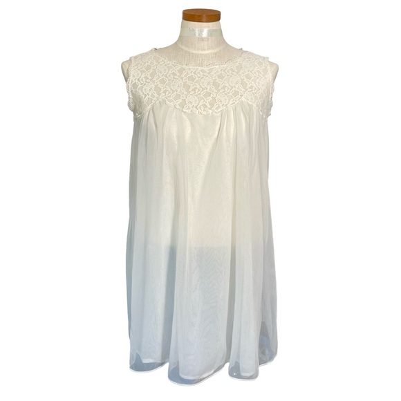 60’s Gossard Artemis Sleeveless Ivory Peignoir Gown Sz S Made in USA - Picture 1 of 10